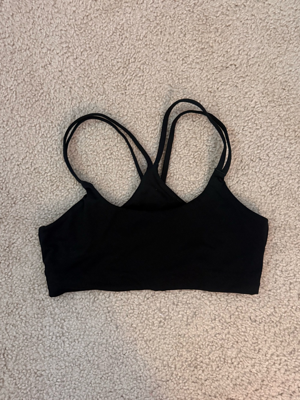 Fabletics Black Strappy Sports Bra